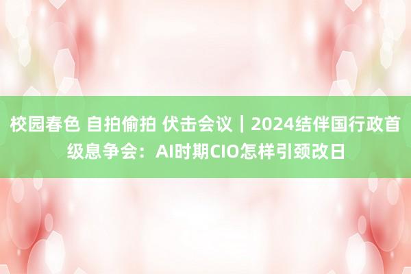 校园春色 自拍偷拍 伏击会议｜2024结伴国行政首级息争会：AI时期CIO怎样引颈改日