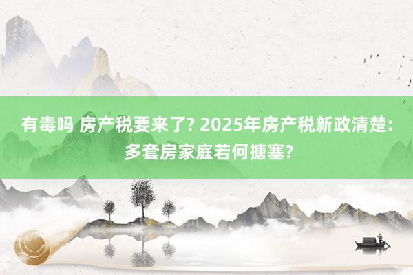 有毒吗 房产税要来了? 2025年房产税新政清楚: 多套房家庭若何搪塞?