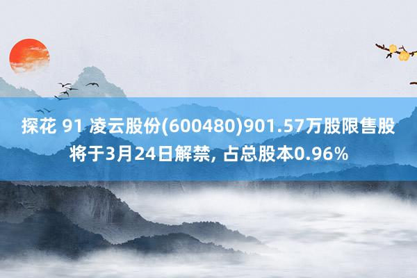 探花 91 凌云股份(600480)901.57万股限售股将于3月24日解禁, 占总股本0.96%