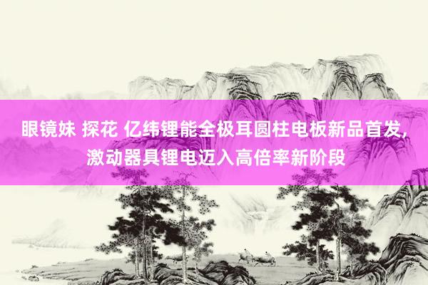 眼镜妹 探花 亿纬锂能全极耳圆柱电板新品首发, 激动器具锂电迈入高倍率新阶段