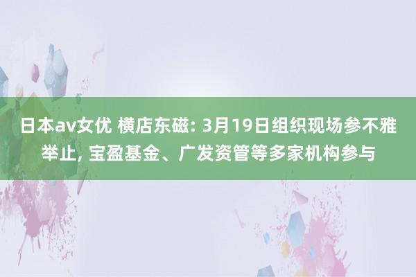 日本av女优 横店东磁: 3月19日组织现场参不雅举止, 宝盈基金、广发资管等多家机构参与