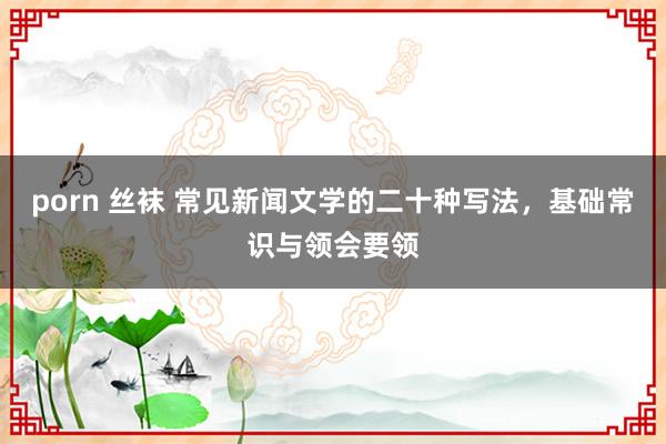 porn 丝袜 常见新闻文学的二十种写法，基础常识与领会要领