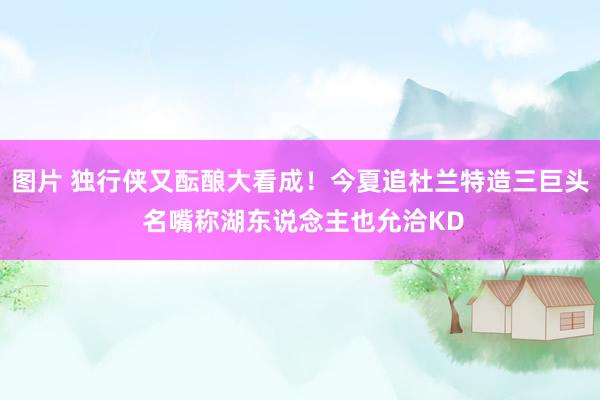 图片 独行侠又酝酿大看成！今夏追杜兰特造三巨头 名嘴称湖东说念主也允洽KD